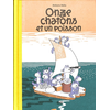 Image de Onze chatons. Onze chatons et un poisson