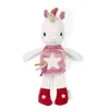 Image de LILLIPUTIENS - Lena la Licorne- Peluche avec Imagier - Rose - 26 cm - Dès 6 Mois - 83664