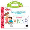Image de Lettres majuscules et chiffres : entraîne-toi, efface et recommence pour progresser ! : maternelle, moyenne section, 4-5 ans
