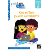 Image de Kim et Tom jouent sur tablette : maths 3, fin de CP