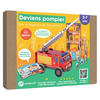 Image de Deviens pompier : Kit Pandacraft 3-7 ans : Deviens pompier pour sauver un immeuble des flammes !