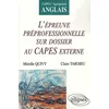 Image de L'épreuve professionnelle sur dossier au CAPES externe