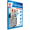 Image de Micro Application Papier magnétique - Transfert thermocollant - Papier magnétique pour imprimante - Papier thermocollant à imprimer Papier Magnetique - 3 Feuilles Aimantée A4, Blanches, Effet Mat MA-5367 21 x 29,7 cm