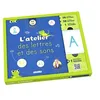Image de L'atelier des lettres et des sons - MS-GS (coffret): 64 cartes et 1 cahier d'exercices réutilisable pour faire ses premiers pas vers la lecture et l'écriture