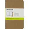 Image de Moleskine S04940 Cahier Journal, Ensemble de 3 Carnets avec Pages à Pages Blanches, Couverture en Carton et Piqûres de Coton Apparentes, 80 Pages, Couleur Kraft, Taille Format de Poche 9 x 14 cm