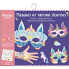 Image de Masques et tattoos licornes. Unicorn masks & tattoos. Mascaras y tatuajes de unicornio