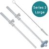 Image de TUM TUM Lot de 2 Grandes Pailles Lestées et 1 Goupillon V3 - Gris