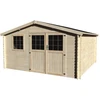 Image de Abri jardin bois "Vallauris" - 15.84 m² - 3.98 x 3.98 x 2.29 m - 34 mm