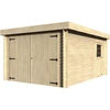Image de Garage bois "Galan" - 15.28 m² - 3.26 x 4.78 x 2.24 m - 28 mm