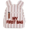 Image de Childhome Sac à Dos My First Bag - Rayures Nude Terracotta
