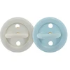 Image de HEVEA Lot de 2 Tétines Rondes Bumi Bébé Denim & Sage - 0/3 Mois