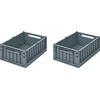 Image de Liewood Lot de 2 Caisses de Rangement Weston Medium - Whale Blue