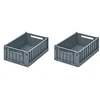 Image de Liewood Lot de 2 Caisses de Rangement Weston Small - Whale Blue