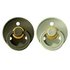 Image de Bibs Lot de 2 Sucettes Rondes Colour Sage & Hunter Green - 6/18 Mois