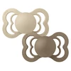Image de Bibs Lot de 2 Sucettes Symétriques Suprême Vanilla & Dark Oak - 0/6 Mois
