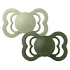 Image de Bibs Lot de 2 Sucettes Symétriques Suprême Sage & Hunter Green - 0/6 Mois