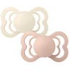 Image de Bibs Lot de 2 Sucettes Symétriques Suprême Ivory & Blush - 0/6 Mois