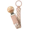 Image de Bibs Attache-sucette tressée Rose
