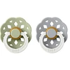 Image de Bibs Lot de 2 Sucettes Rondes Boheme Glow Sage & Cloud - 0/6 Mois
