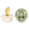 Image de Bibs Lot de 2 Sucettes Anatomiques Colour Ivory & Sage - 6/18 Mois
