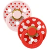 Image de Bibs Lot de 2 Sucettes Rondes Bibs Studio Polka Blossom & Candy Apple - 0/6 Mois