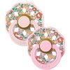 Image de Bibs Lot de 2 Sucettes Rondes Boheme Bibs x Liberty Oscar Meadow & Blossom Mix - 6/18 Mois