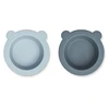 Image de Liewood Lot de 2 Bols Ventouses Peony - Sea Blue Whale Blue Mix
