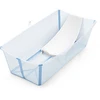 Image de Stokke Baignoire Pliable Flexi Bath X-Large et Transat de Bain Flexi Bath - Bleu Océan