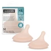 Image de Suavinex Lot de 2 Tétines Zerø.Zerø 1 Trou Medium - Débit Moyen