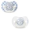 Image de Suavinex Lot de 2 Sucettes Symétriques SX Pro Night & Day Wild and Free Bleu - 6/18 Mois