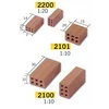 Image de 25 demi-briques 20x15x10mm : 1/10 - Accessoires maquettes cÃ©ramique