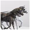 Image de Lot de 2 chevaux en rÃ©sine pour StageCoach -  1/12