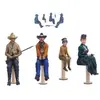 Image de Set de 4 figurines en rÃ©sine pour la diligence Stagecoach -  1/12