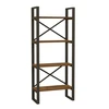Image de Bibliothèque en bois "Alaro" - 66 x 32 x 150 cm - Noyer