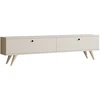 Image de Meuble TV en bois "Paris" - 160 x 25 x 40 cm - Blanc