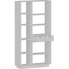 Image de Bibliothèque en bois "Luma" - 80 x 25 x 188 cm - Blanc