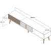 Image de Meuble TV en bois "Milan" - 180 x 35 x 40 cm - Noyer, Blanc