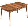 Image de Table à Manger Extensible en bois "Barok" - 78 x 132 x 80 cm - Noyer