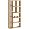 Image de Bibliothèque en bois "Demios" - 75 x 18 x 170 cm - Chêne Saphir