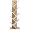 Image de Bibliothèque en bois "Tuval 066" - 46 x 22 x 129 cm - Chêne, Blanc