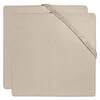 Image de Jollein Lot de 2 Draps Housse Jersey Nougat - 60 x 120 cm