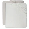 Image de Jollein Lot de 2 Draps Housse Jersey Ivory & Nougat - 60 x 120 cm