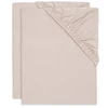 Image de Jollein Lot de 2 Draps Housse Berceau et Cododo Jersey Wild Rose - 40-50 x 80-90 cm