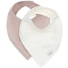 Image de Jollein Lot de 2 Bavoirs Bandana Gaze de Coton - Wild Rose & Oatmeal