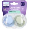 Image de Philips Avent Sucette +0m Soft bleu clair/vert