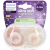 Image de Philips Avent Sucette Ultra Soft Night Time 0-6m |Terracotta/Pêche