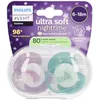 Image de Philips Avent Sucette Ultra Soft Night Time 6-18m | Fushia/Vert