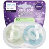 Image de Philips Avent Sucette Ultra Soft Night Time +18m | Olive/Bleu