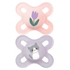 Image de MAM Lot de 2 Sucettes Original Naissance Fleur et Chaton - 0/2 Mois