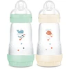 Image de MAM Lot de 2 Biberons Anti-coliques Easy Start Menthe et Coton - 260 ml